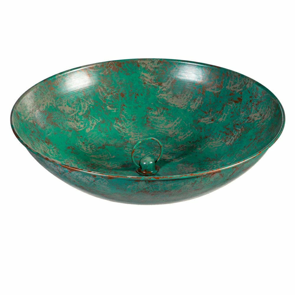 Plow & Hearth Green Metal Verdigris Rain Chain Basin