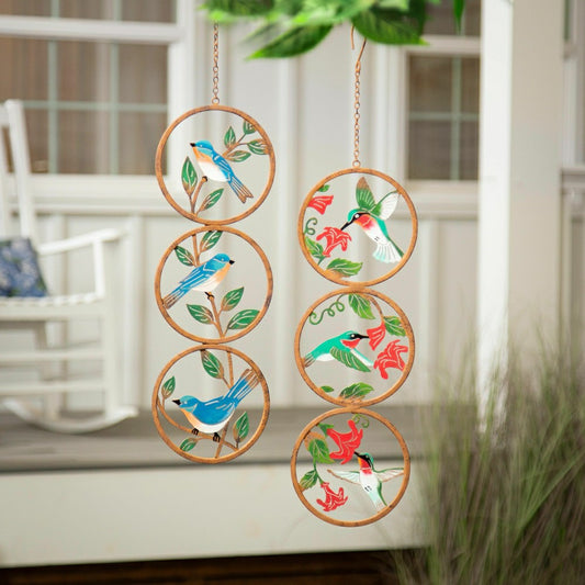 Plow & Hearth Cottage Garden Décor, Rustic Friends Hand Painted Outdoor Hanging Deco