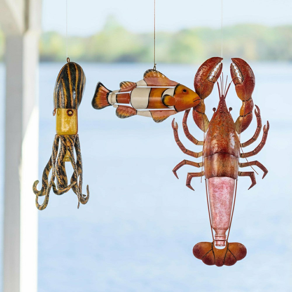 Plow & Hearth 14" Ocean Animals Outdoor Hanging Bottle Decor