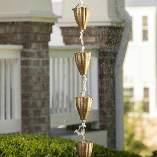 Plow & Hearth Tulip Hanging Garden Rain Chain