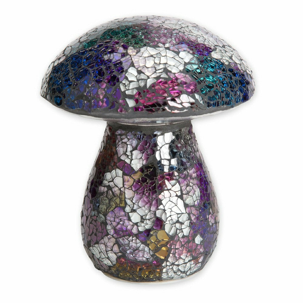Plow & Hearth Glass Mosaic Mushroom Lawn Ornament