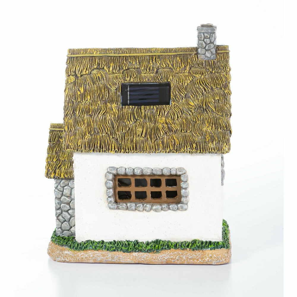 Plow & Hearth Miniature Fairy Garden Solar English Stone Cottage