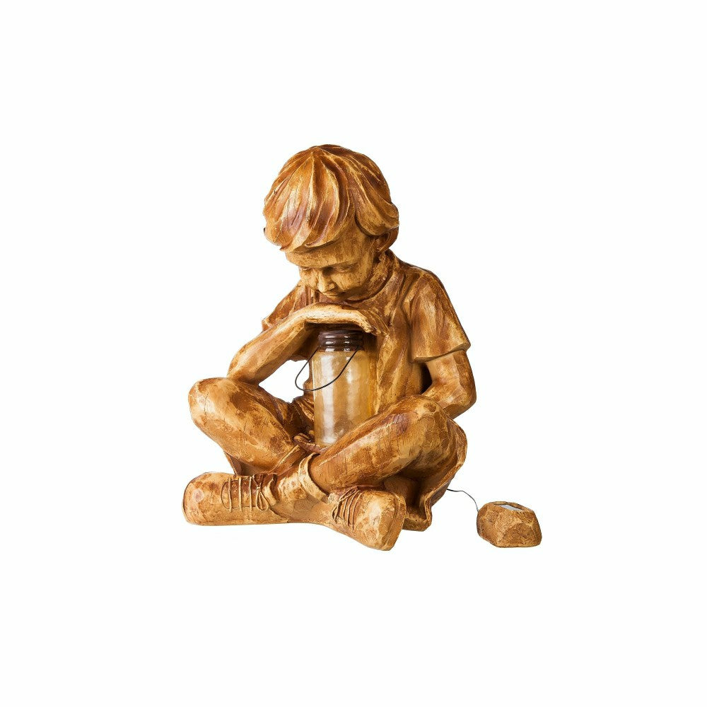 Plow & Hearth Boy with Firefly Statue