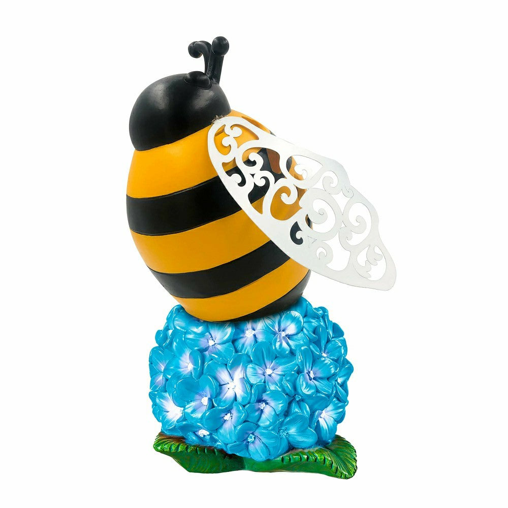Plow & Hearth Bee Solar Bug Zapper Garden Statue