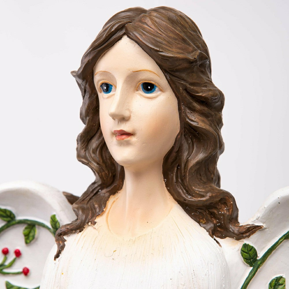 Plow & Hearth Angel Garden Statue with Solar Lantern