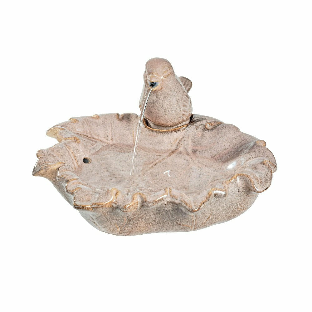 Plow & Hearth Ceramic Tabletop Bird Fountain
