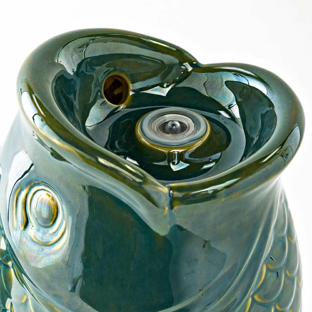 Plow & Hearth Ceramic Tabletop Fish Fountain