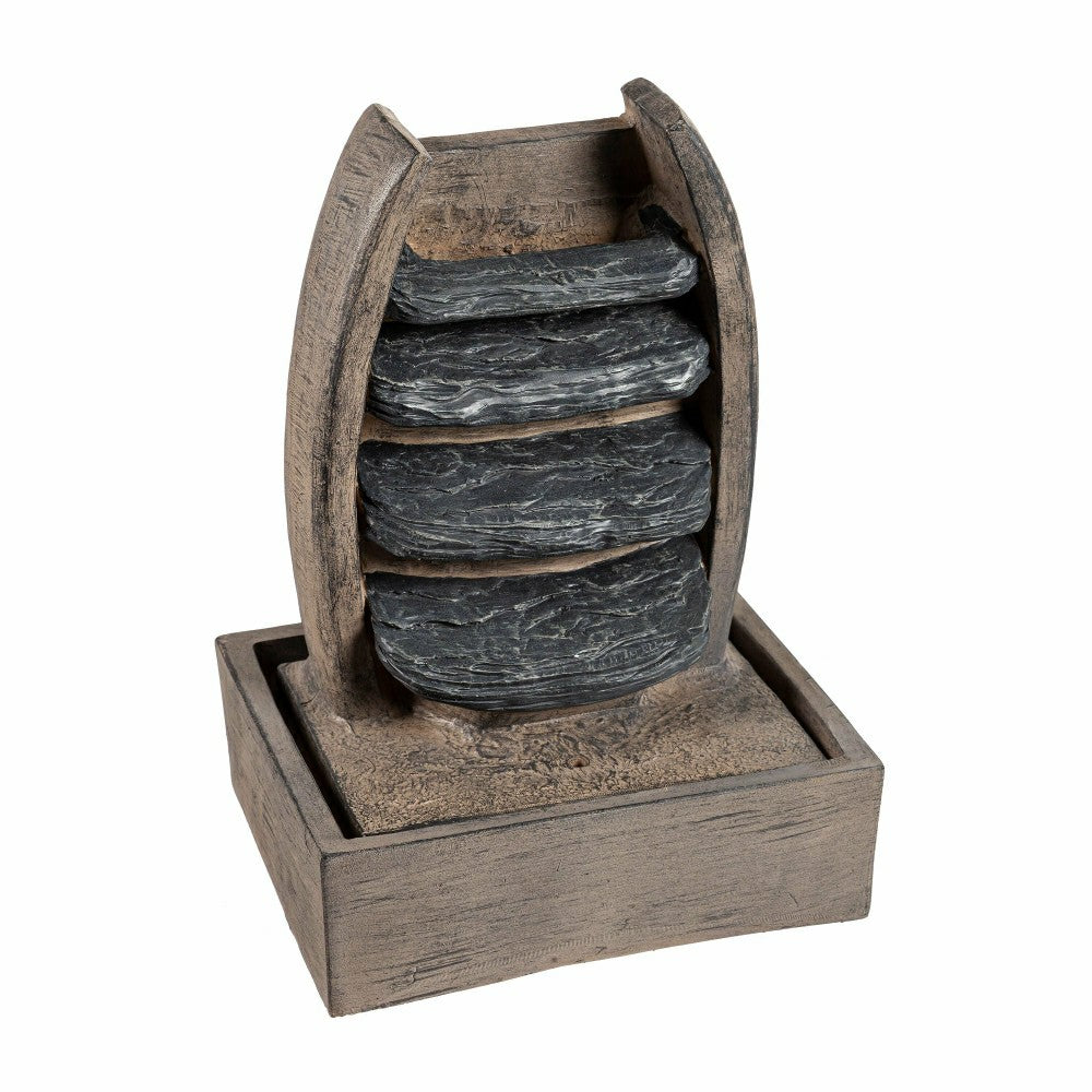 Plow & Hearth Waterfall Fountain with Planter Shelf