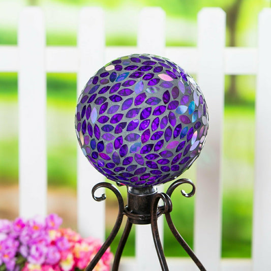 Plow & Hearth Flower Petal Mosaic Gazing Ball