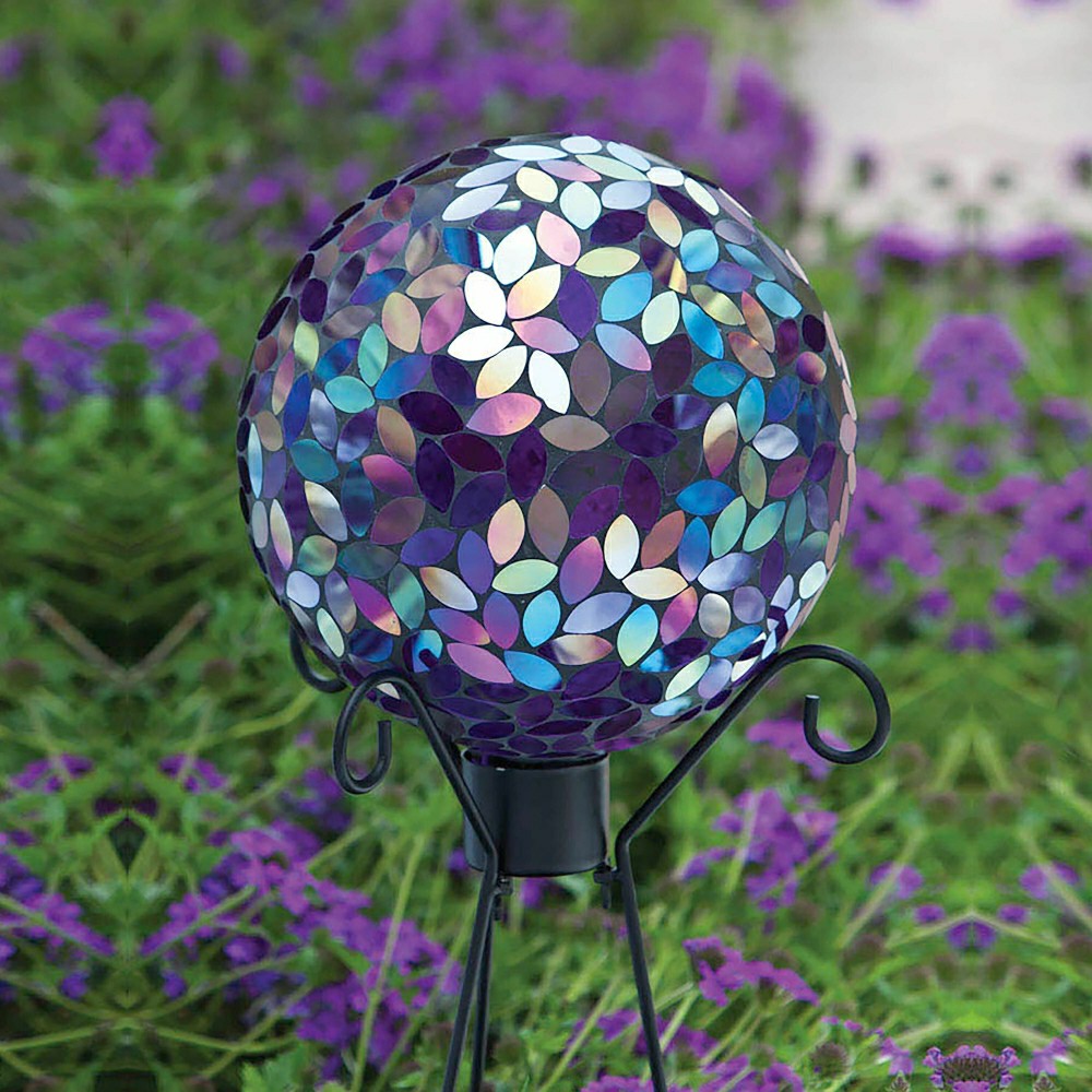 Plow & Hearth Flower Petal Mosaic Gazing Ball