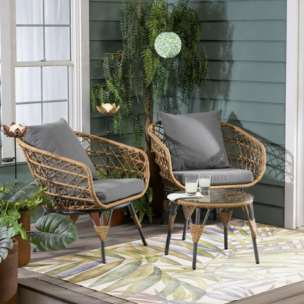 Plow & Hearth Green Leaves Solar Hanging Mosaic Gazing Ball