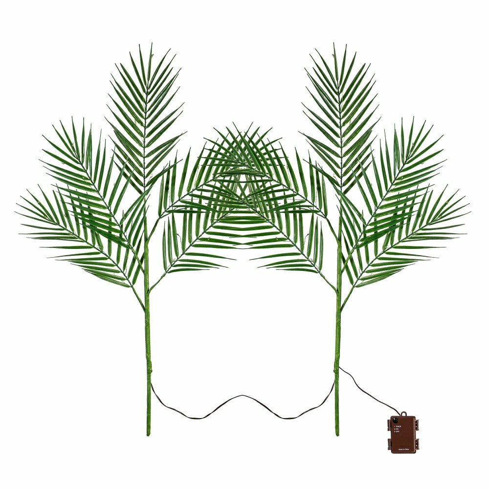 Plow & Hearth Indoor/Outdoor Micro LED Lighted Palm Branches