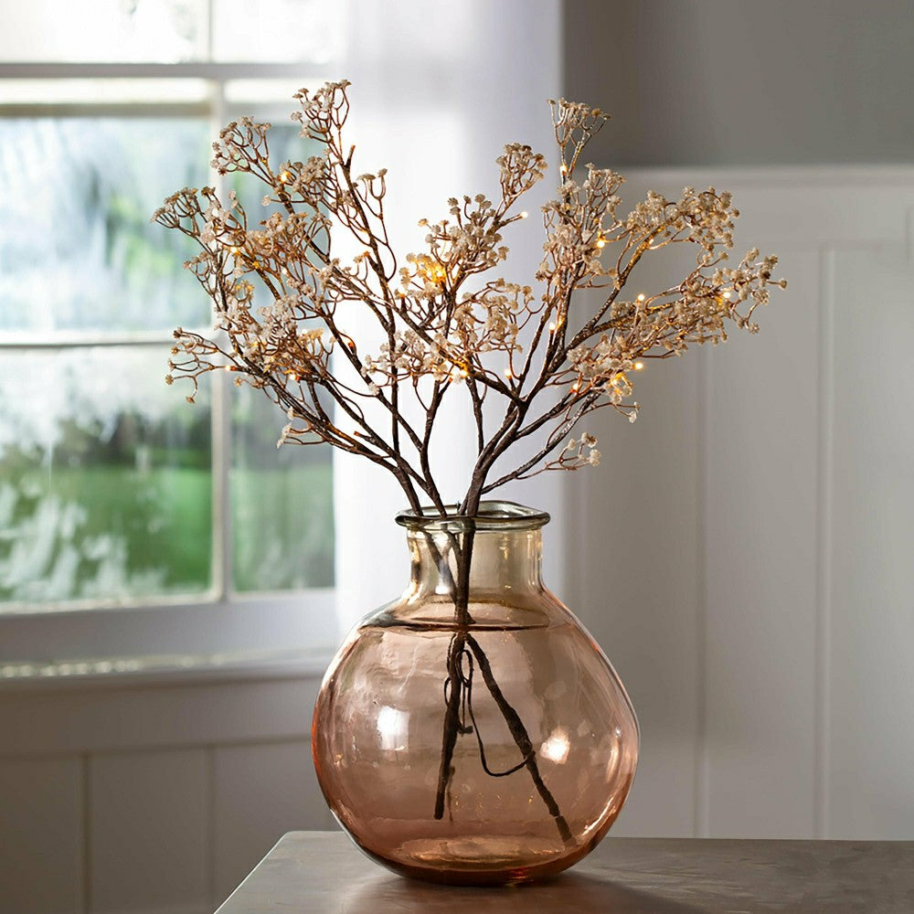Plow & Hearth Indoor/Outdoor Lighted Baby's Breath Branches, Set of 2