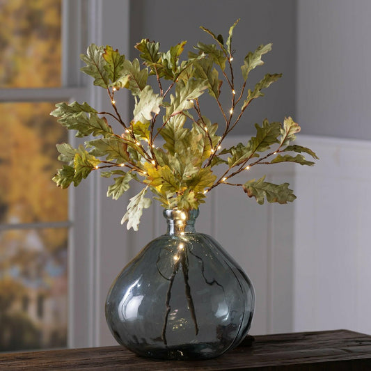 Plow & Hearth Indoor/Outdoor Lighted Moss Oak Branches, Set of 2