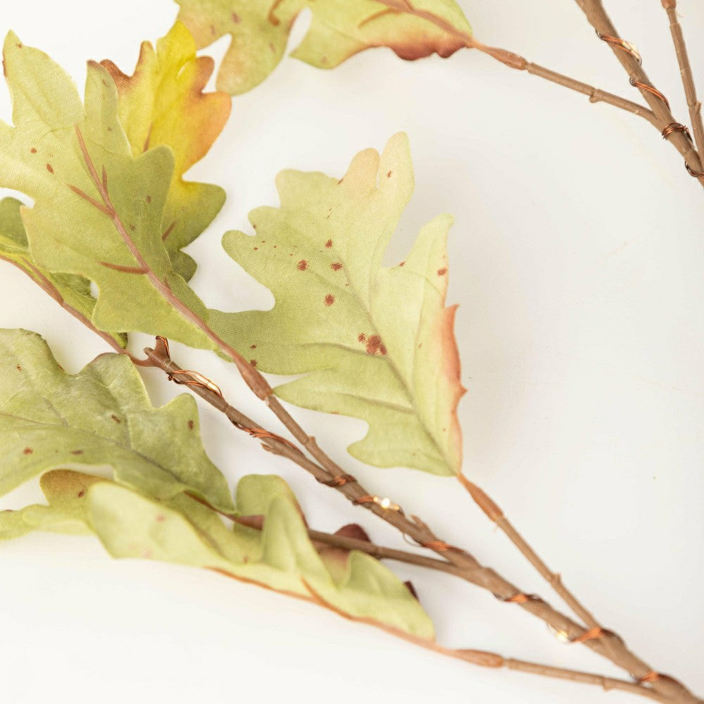 Plow & Hearth Indoor/Outdoor Lighted Moss Oak Branches, Set of 2