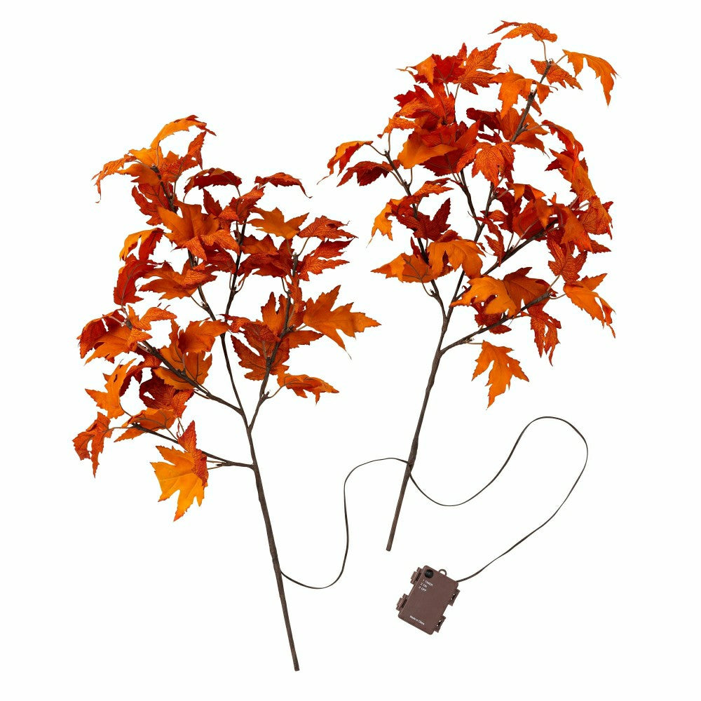 Plow & Hearth Indoor/Outdoor Lighted Maple Tree Branches, Set of 2