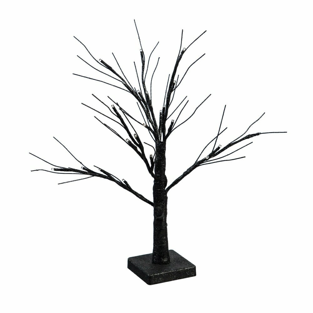 Plow & Hearth 19"H LED Halloween Glittered Tree