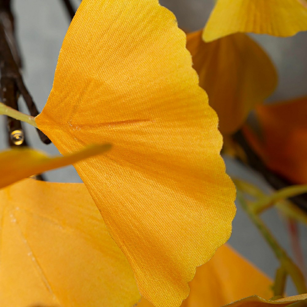 Plow & Hearth Indoor/Outdoor Lighted Yellow Gingko Branches, Set of 2