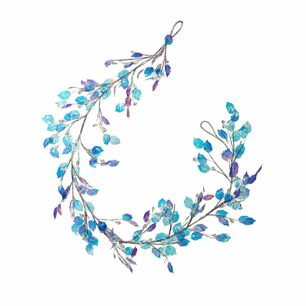Plow & Hearth Season to Sparkle Garland Artificial Iridescent Leaf , 72"H