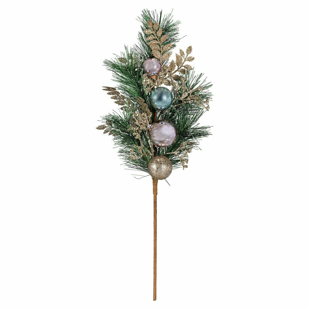 Plow & Hearth Season to Sparkle Stem Artificial, With Ornaments 24”H