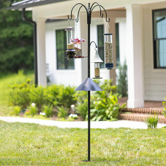 Plow & Hearth Ultimate Wild Bird Feeding Station with 5 Hooks
