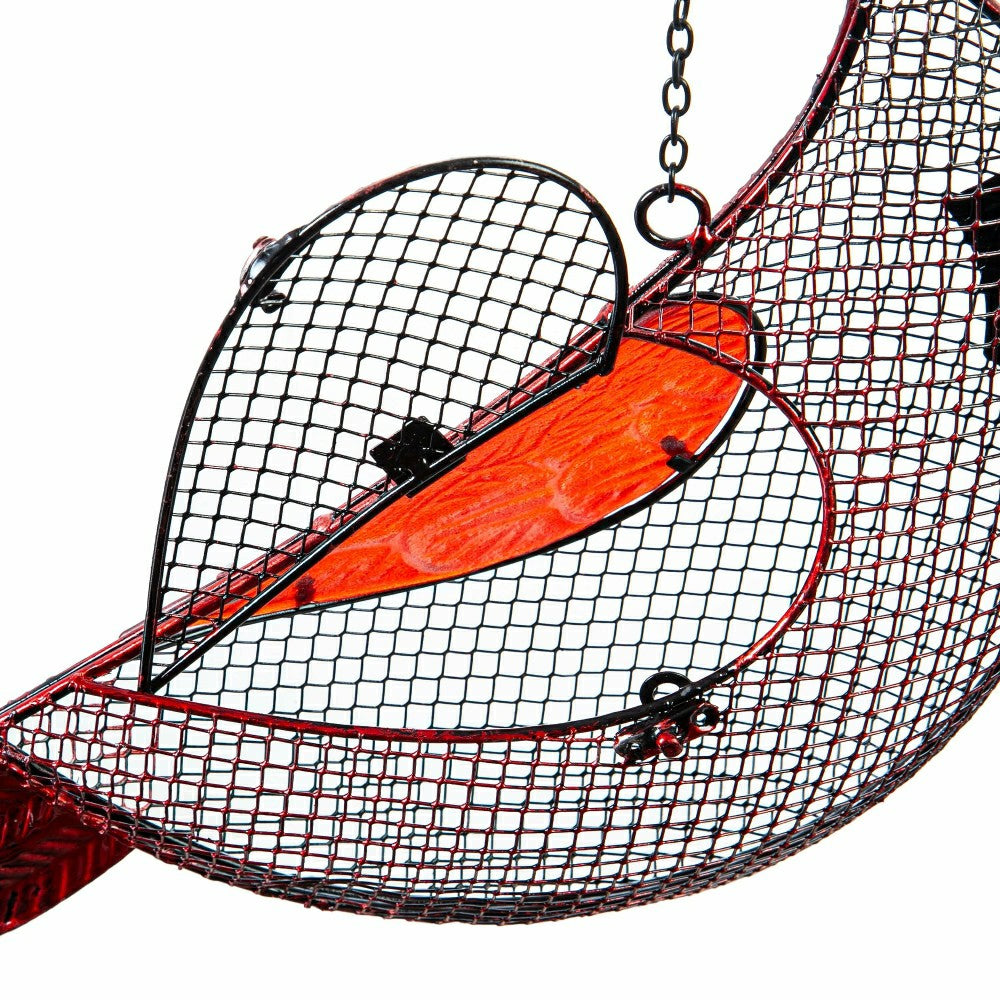 Plow & Hearth Holiday Poinsettia Bird Feeder, Cardinal