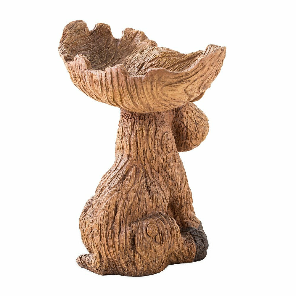 Plow & Hearth Resin Moose Birdbath
