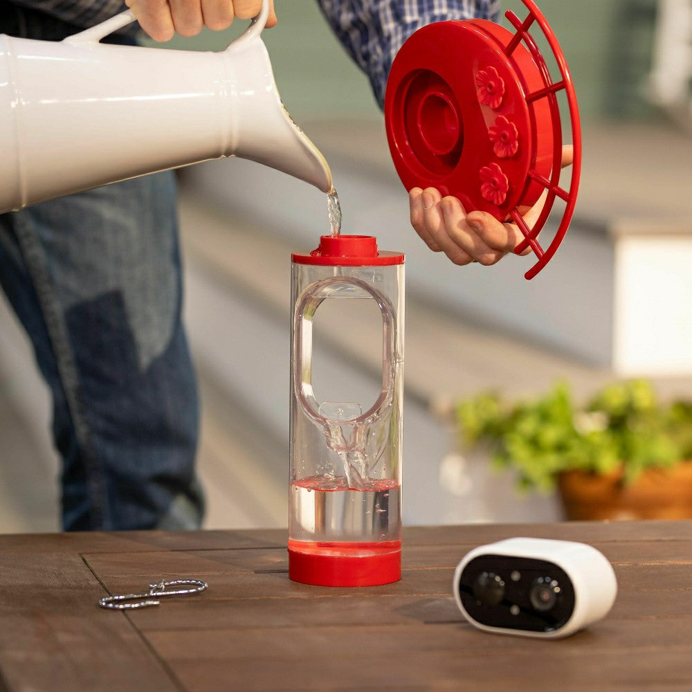 Plow & Hearth LED Smart Hummingbird Feeder with Camera