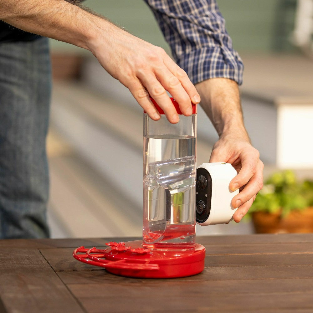 Plow & Hearth LED Smart Hummingbird Feeder with Camera