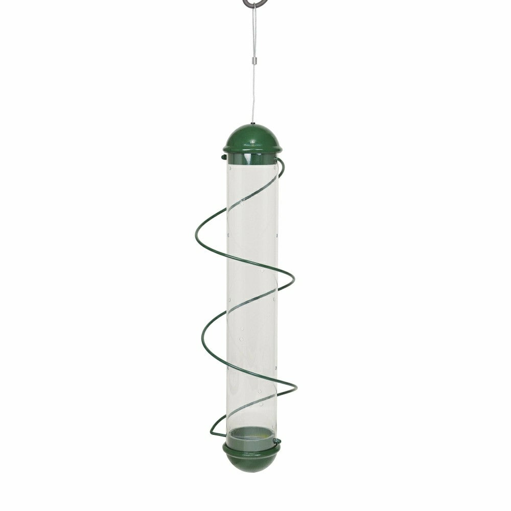 Plow & Hearth Green Spiral-Perch Finch Bird Feeder