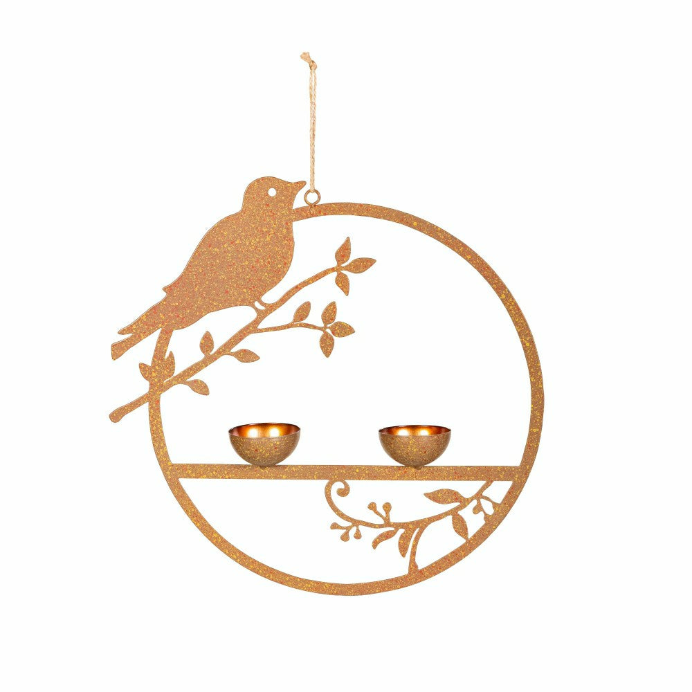 Plow & Hearth Metal Hanging Bird Feeder, Set of 2