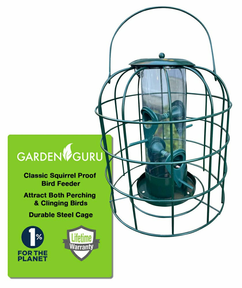 Plow & Hearth Squirrel Resistant Tube Bird Feeder