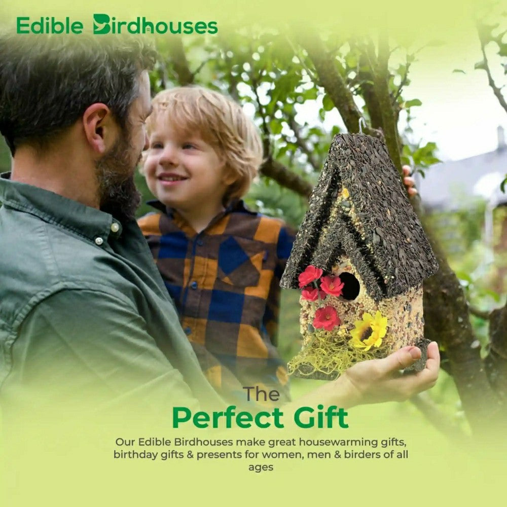 Plow & Hearth Tall Edible Birdhouse with Dark Roof