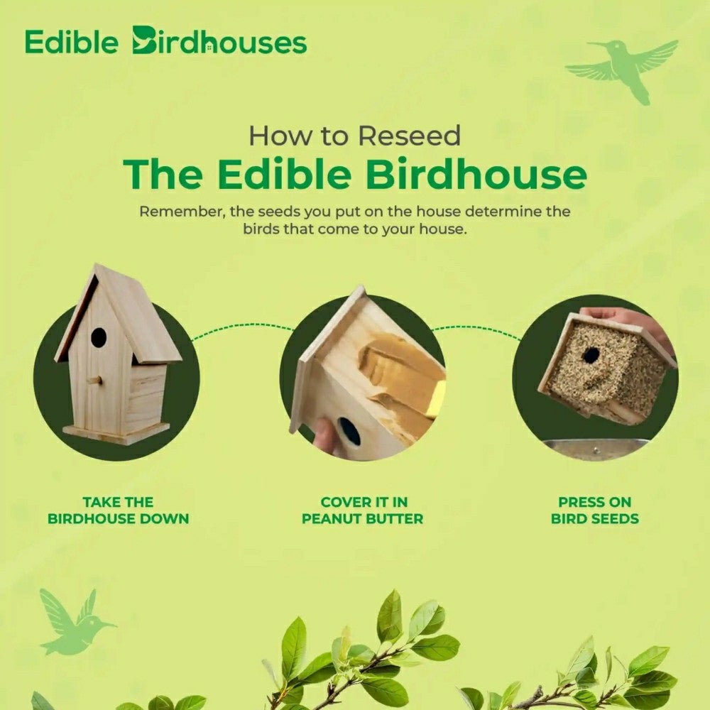 Plow & Hearth Tall Edible Birdhouse with Dark Roof