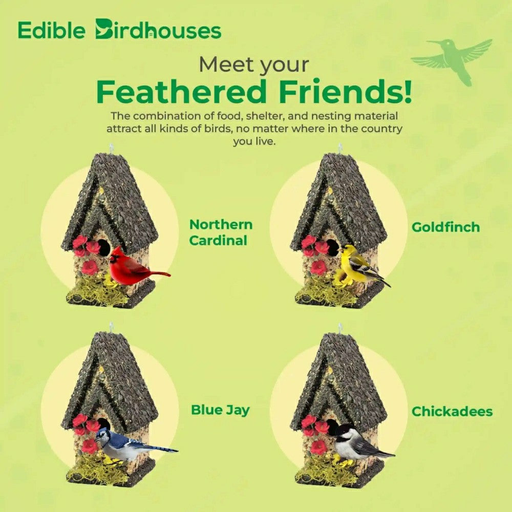 Plow & Hearth Tall Edible Birdhouse with Dark Roof