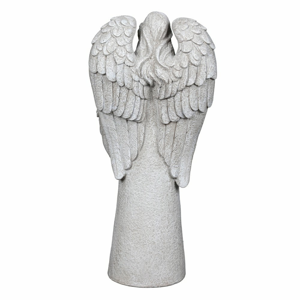 Plow & Hearth Memorial Cardinal Angel Resin Bird Feeder, 16.5" H