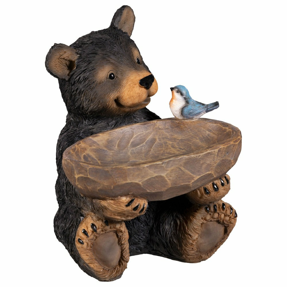 Plow & Hearth Bear Resin Bird Feeder