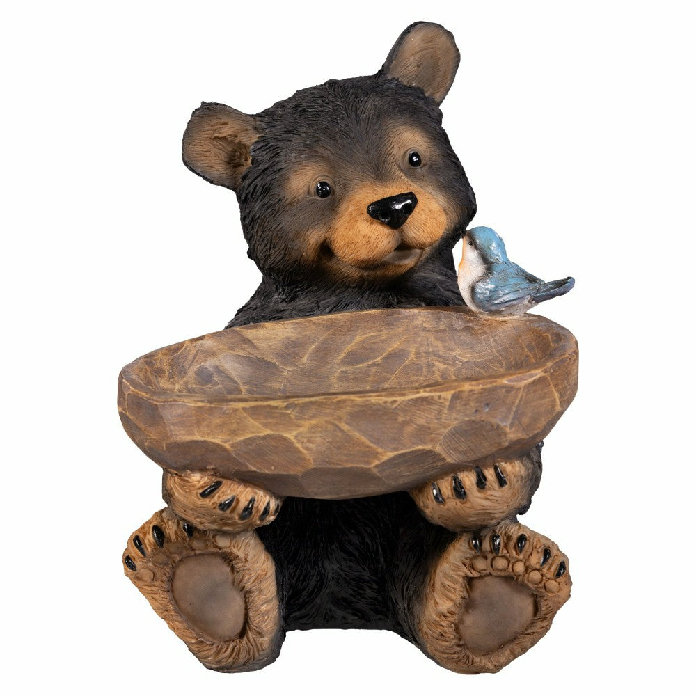 Plow & Hearth Bear Resin Bird Feeder