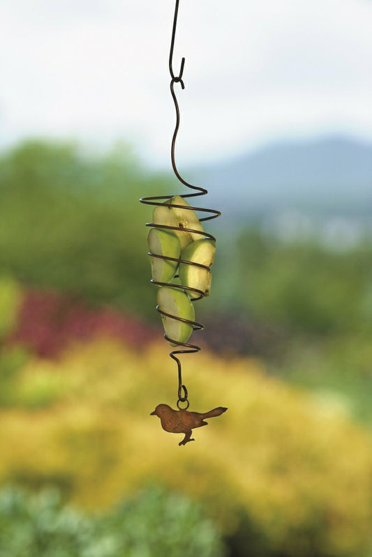 Plow & Hearth Spiral Bird Fruit Feeder
