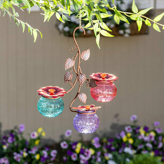 Plow & Hearth Three Bulb Hummingbird Feeder
