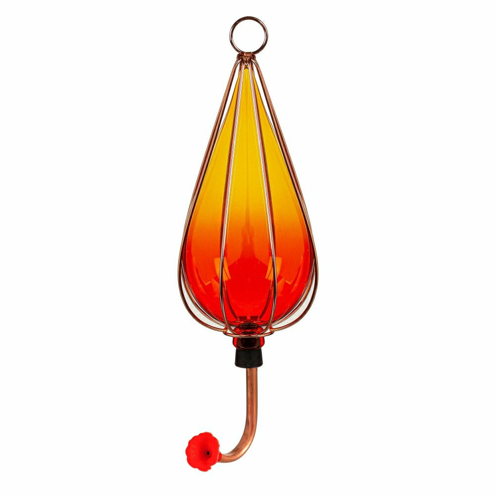 Plow & Hearth Ombre Glass Hummingbird Feeders, Set of 3