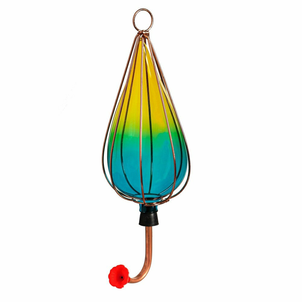 Plow & Hearth Ombre Glass Hummingbird Feeders, Set of 3