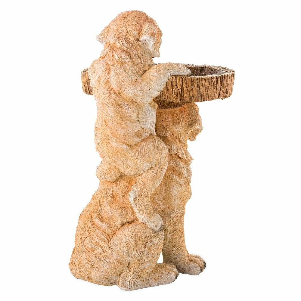 Plow & Hearth Playful Puppies Birdbath