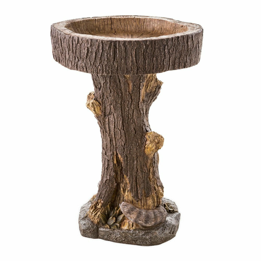 Plow & Hearth Resin Raccoon Birdbath