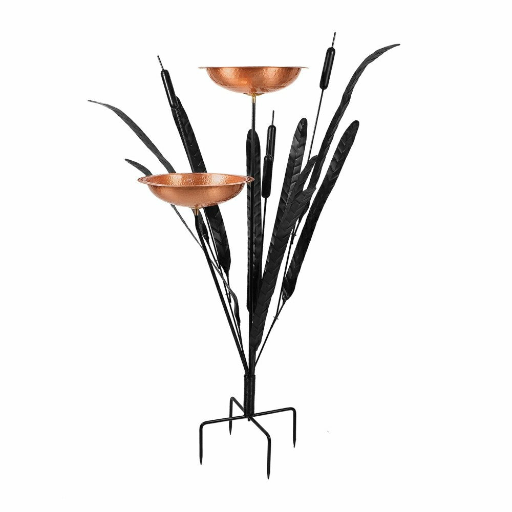 Plow & Hearth Double Cattail Birdbath