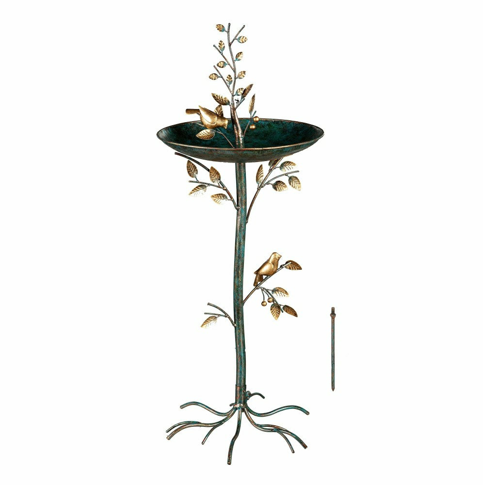 Plow & Hearth Recycled Metal Sapling Birdbath