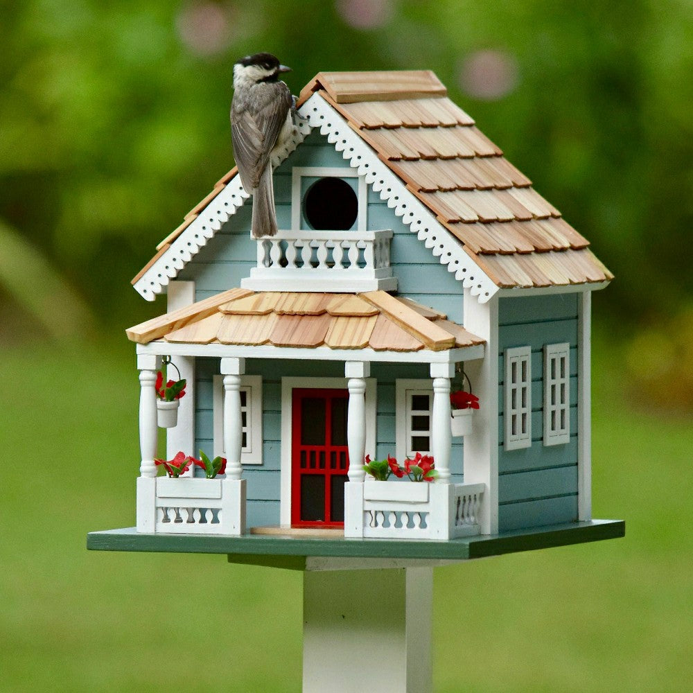 Plow & Hearth Blue Cottage Welcome Home Birdhouse
