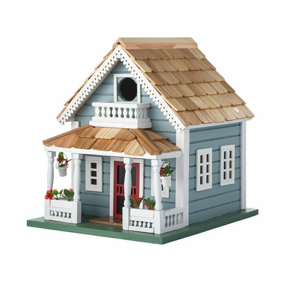 Plow & Hearth Blue Cottage Welcome Home Birdhouse