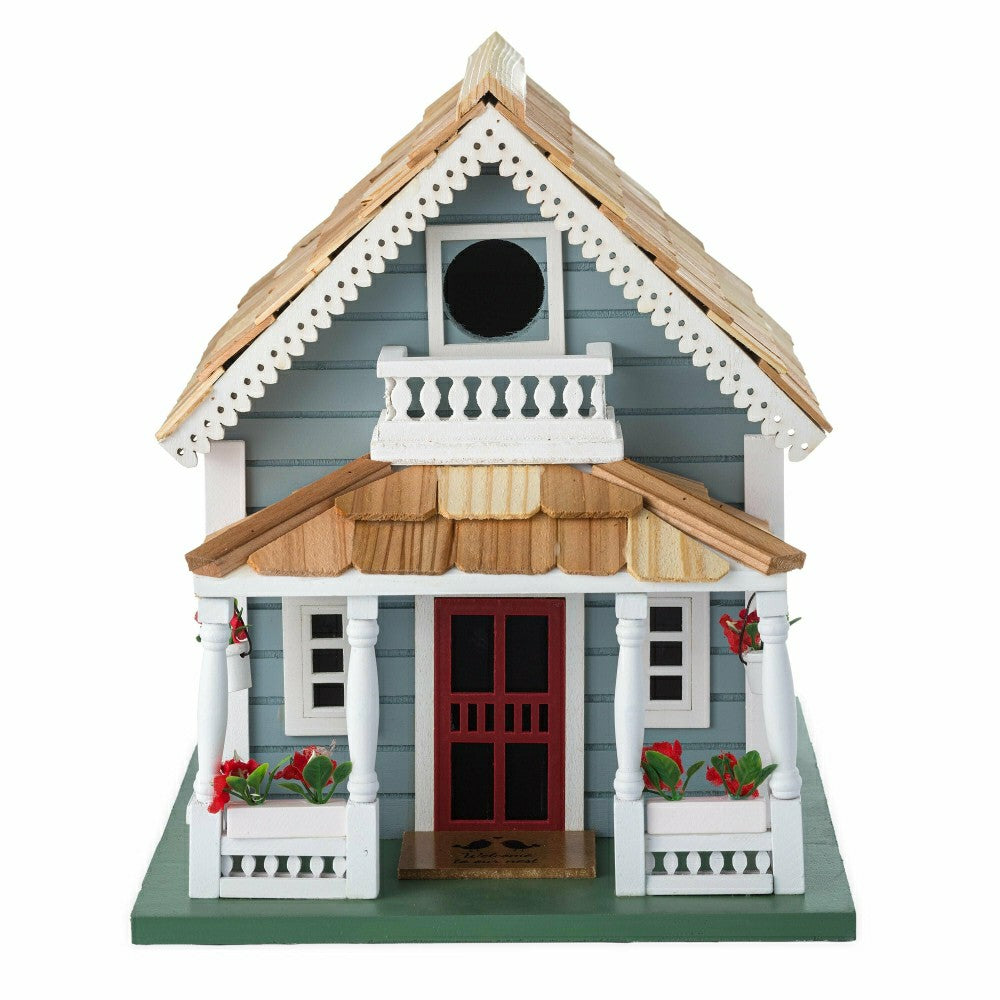 Plow & Hearth Blue Cottage Welcome Home Birdhouse