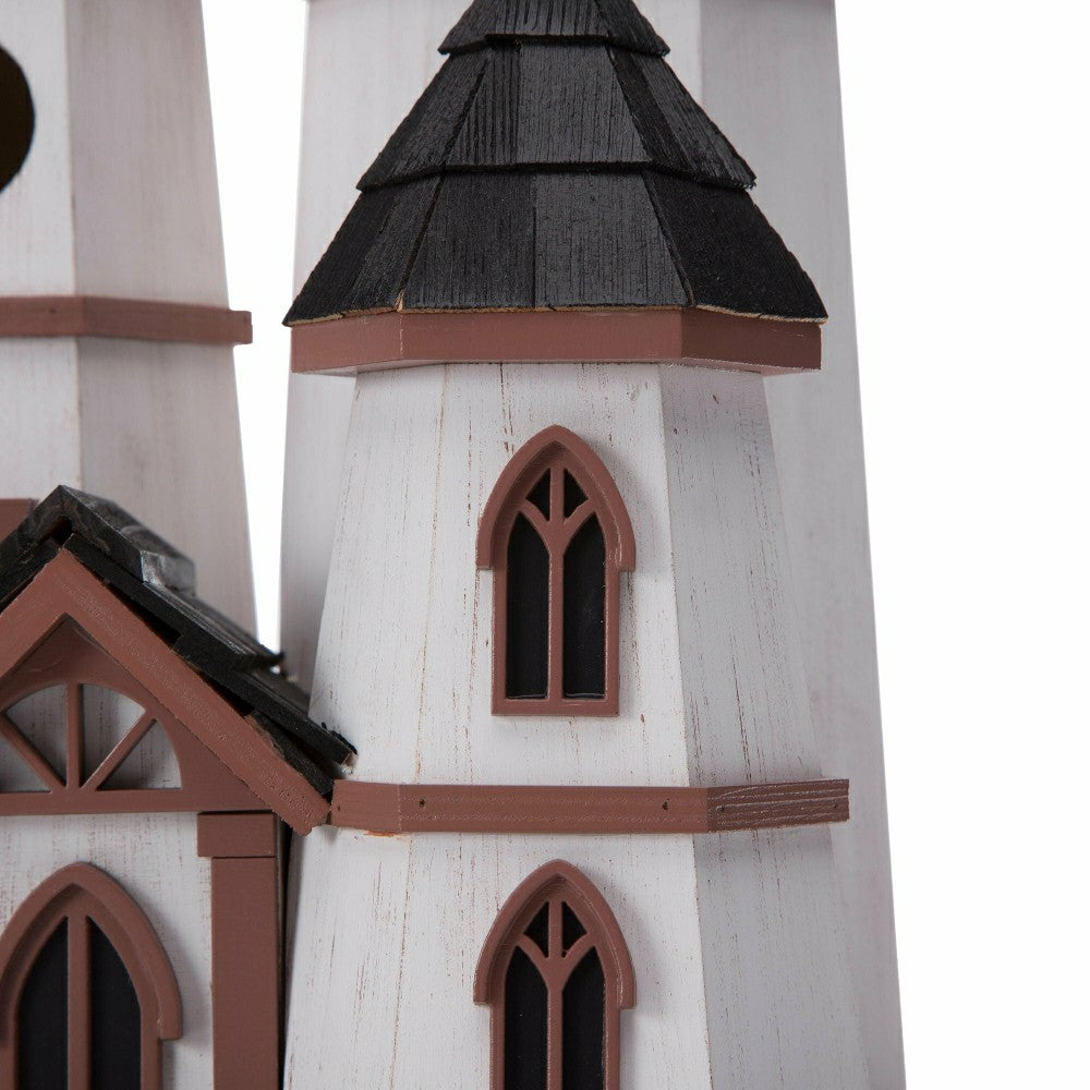 Plow & Hearth Three Tower Castle Birdhouse with Dragon Weathervane